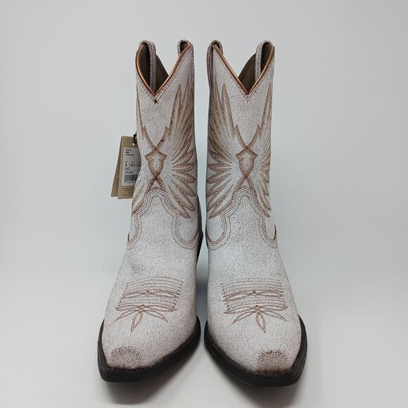 Ariat GOLDIE Western Boots Size 8 Distressed White NWT Cowboy Cowgirl Country - Picture 6 of 9